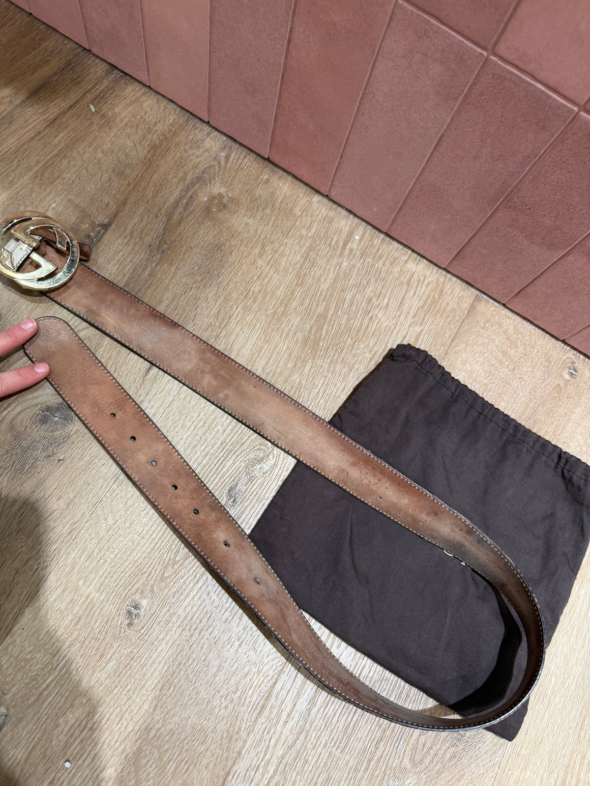 Ceinture Gucci beige taille 100