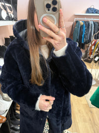 Manteau en peau laine bleu Weill T.M