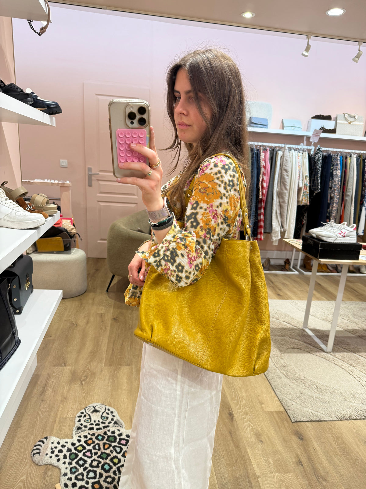 Sac cuir jaune 26/05