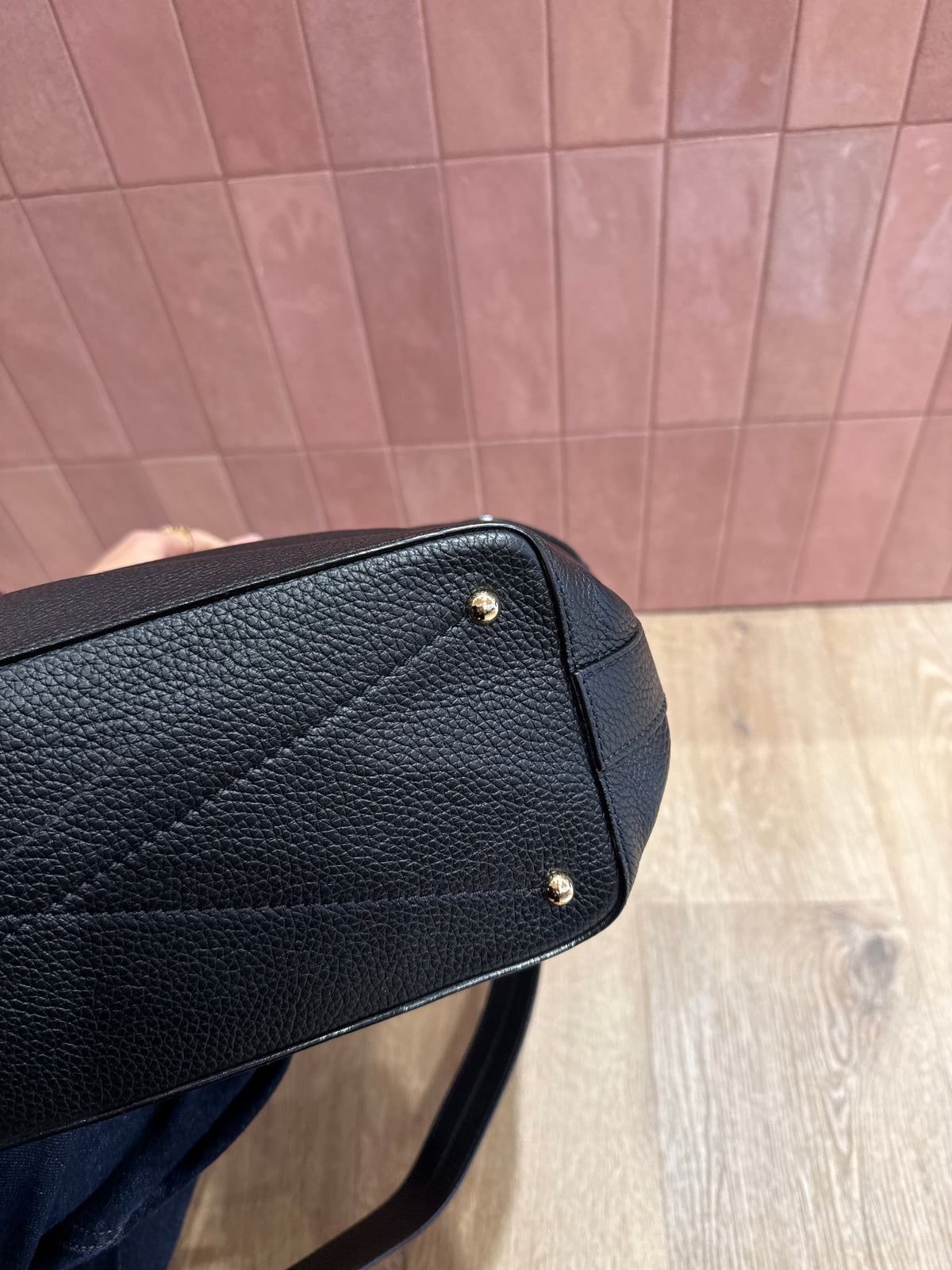 Sac en cuir Lancel noir