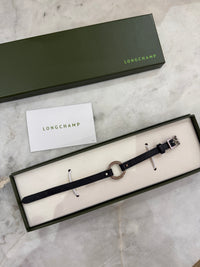 Bracelet noir en cuir Longchamp
