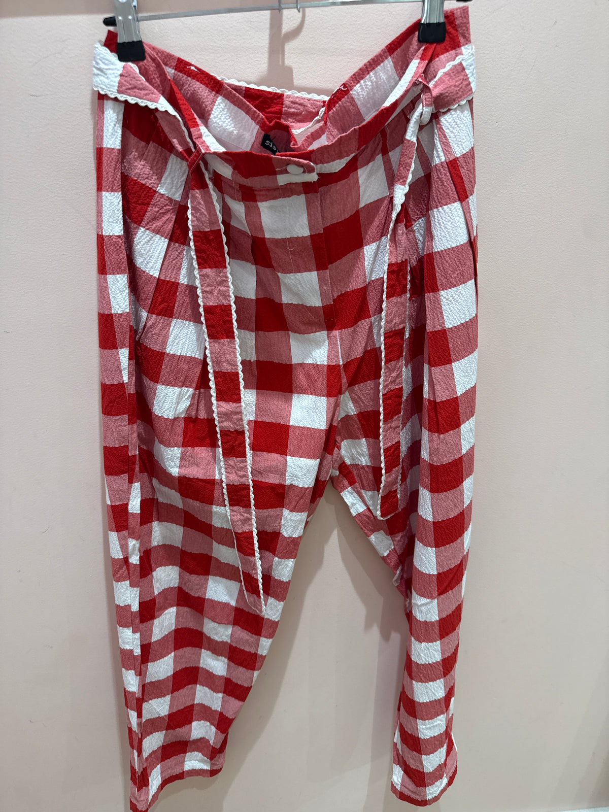 Pantalon Sister Jane rouge et blanc T.L