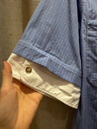 Chemise courte bleue à carreaux Sandro T.S 20/09