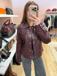 Veste en cuir Caroll T.40/42
