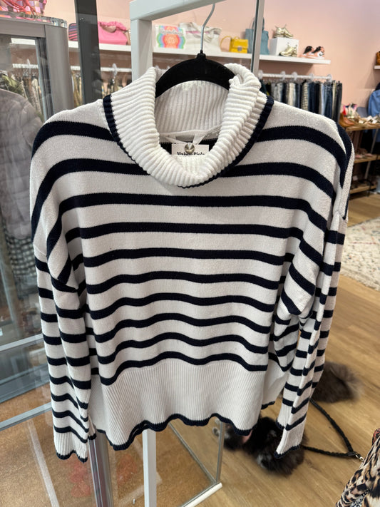 Pull marinière Blanc & bleu Naf Naf M