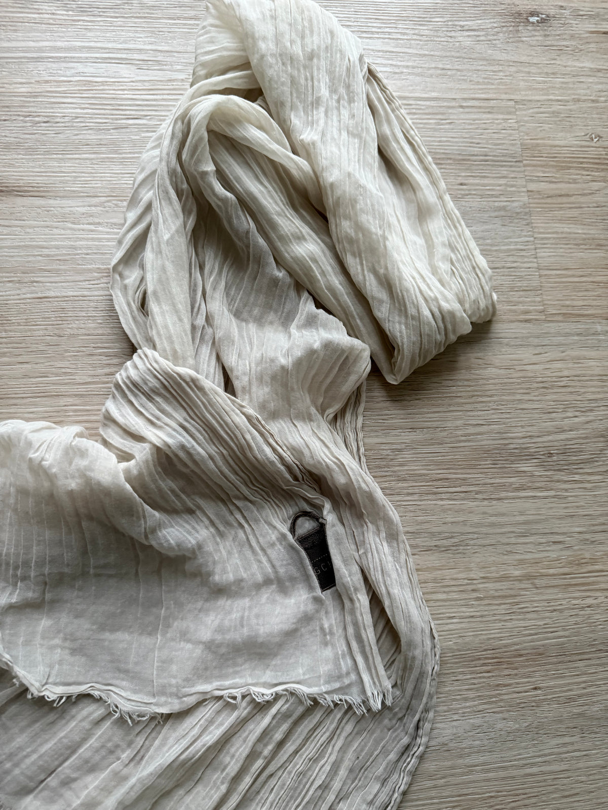Foulard beige en coton Longchamp
