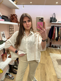 Chemise Margot Beige lin T.M