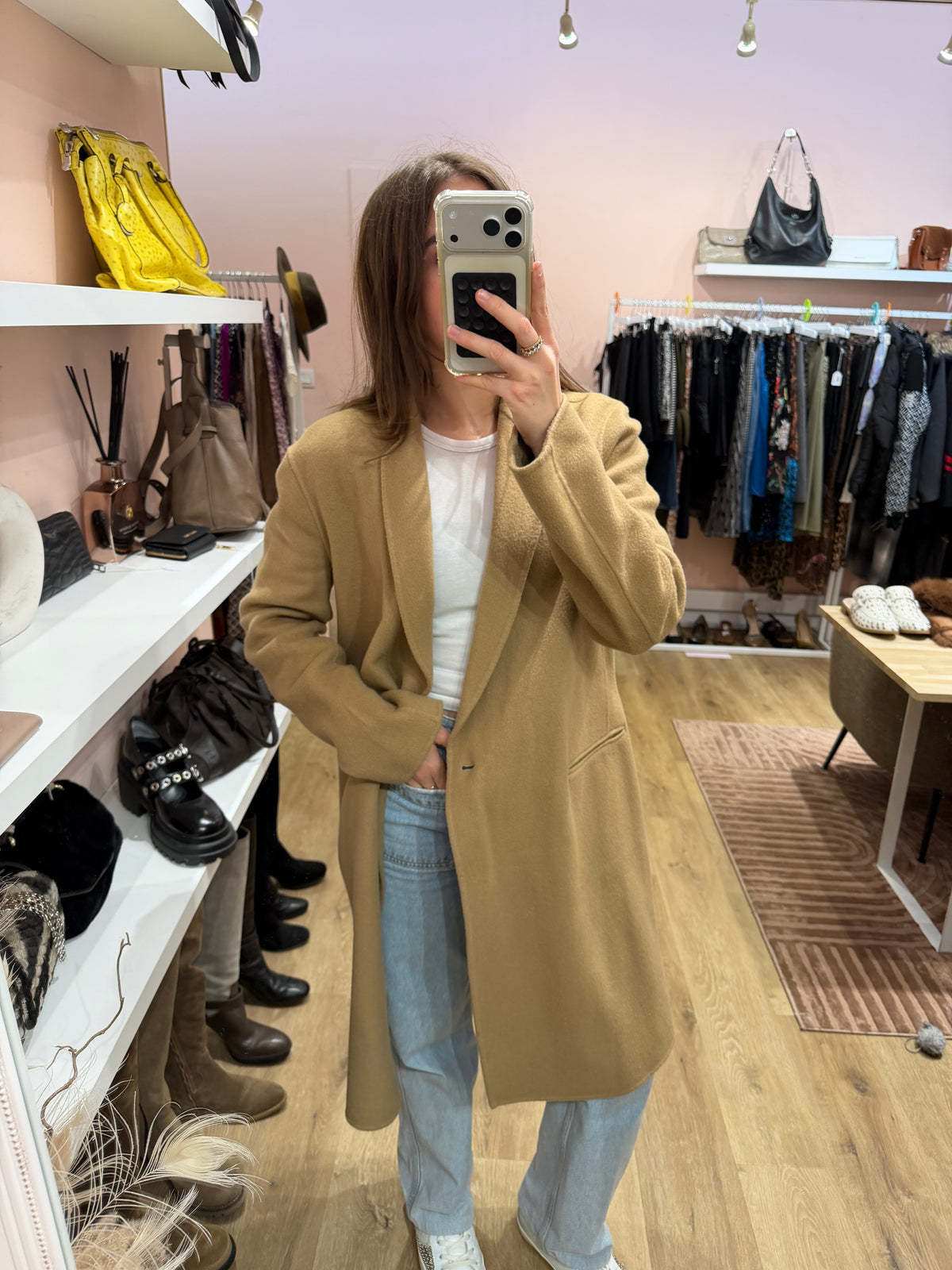 Manteau beige - Claudie Pierlot - T.38 20/10 100% laine