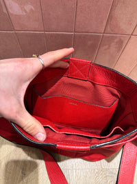 Sac Lancel rouge cuir