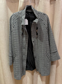 Veste pied-de-poule grise et blanche one step T.42 25/10