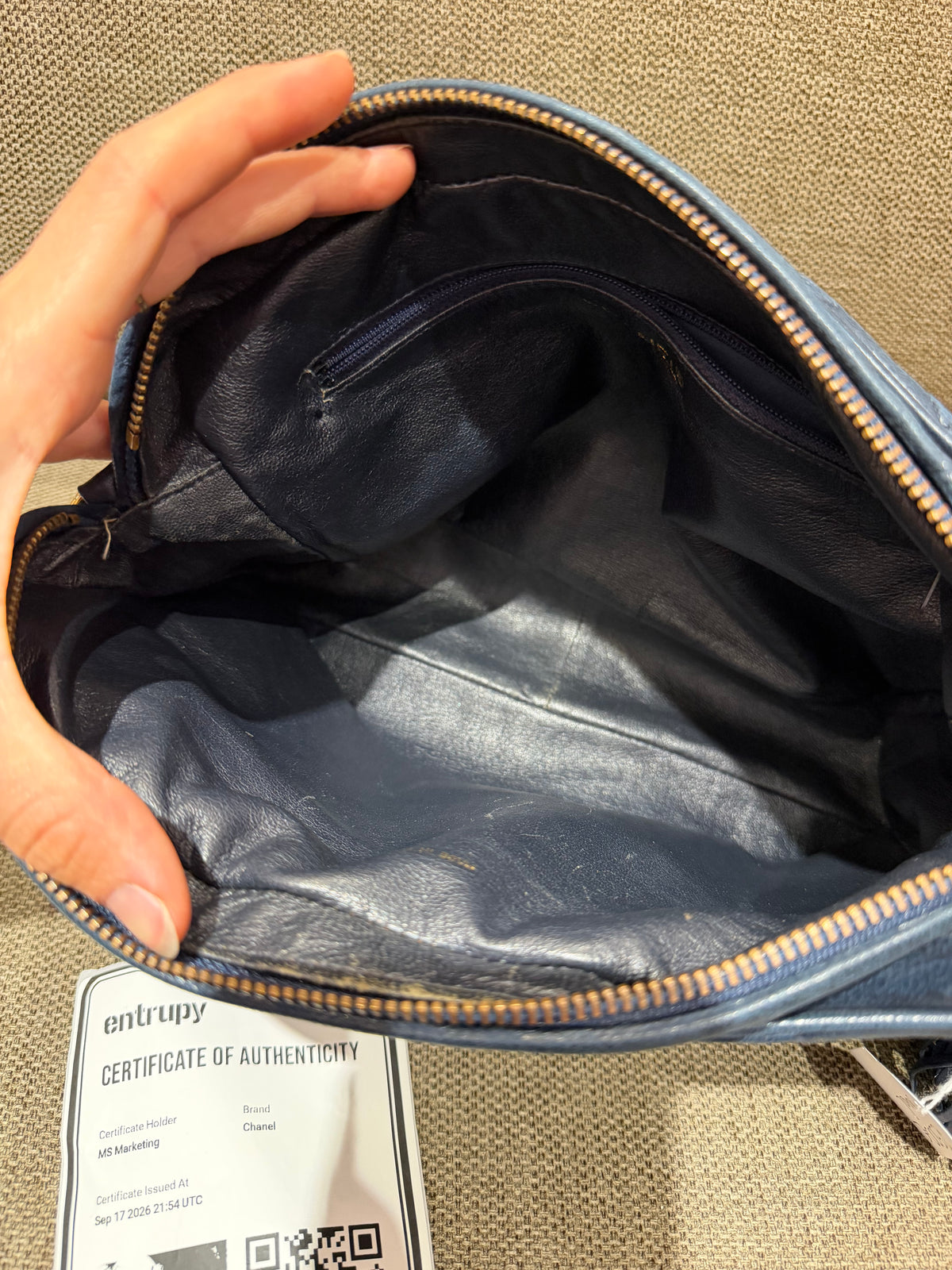Sac Chanel caméra bleu nuit 23/09