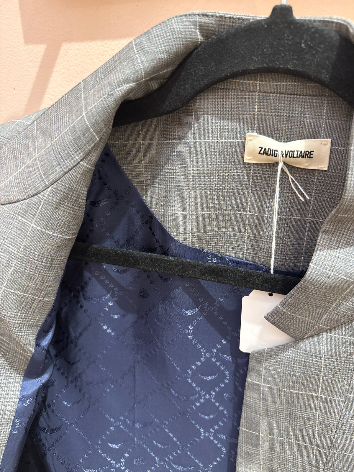 Blazer à carreaux gris Zadig & Voltaire T.40