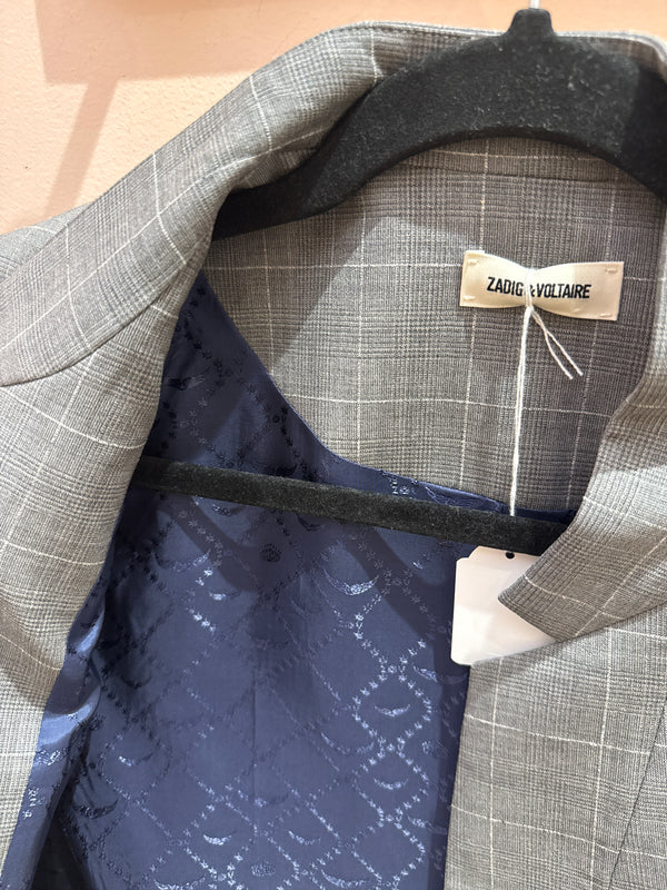 Blazer à carreaux gris Zadig & Voltaire T.40