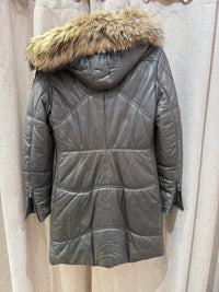 Manteau en cuir ventcouvert T.38