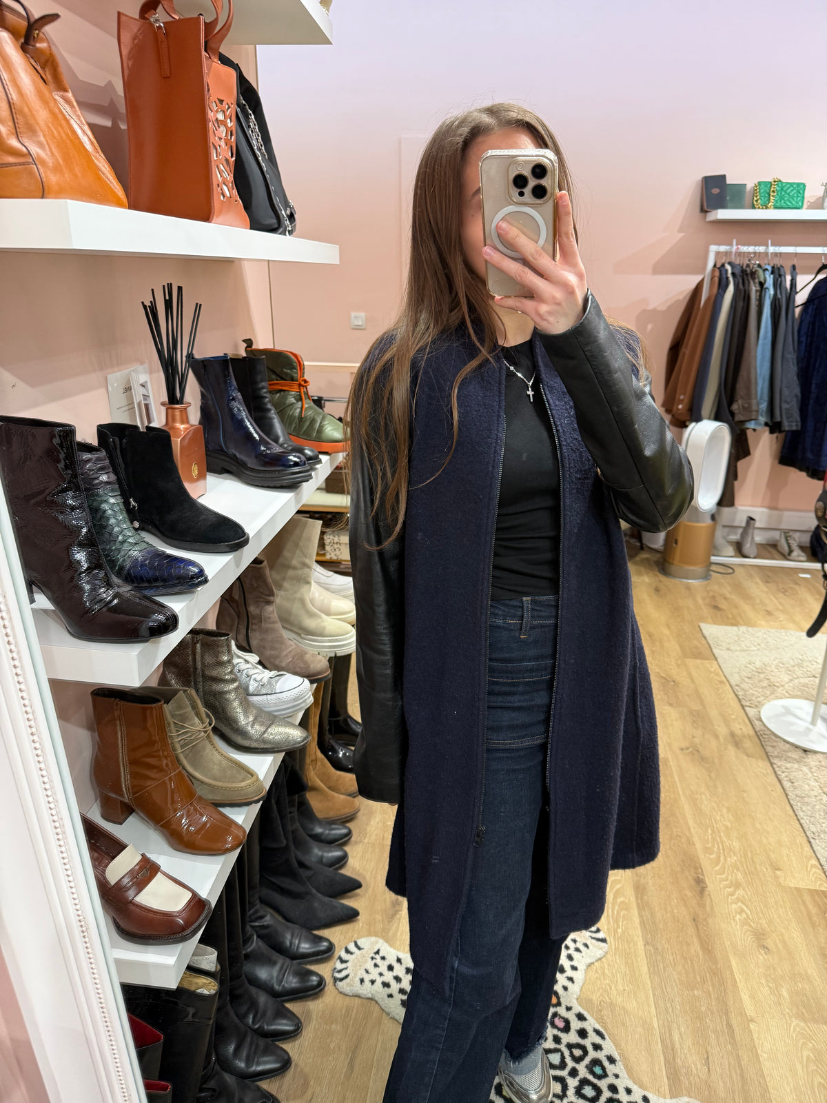 Manteau bleu marine Bérénice T.M