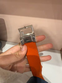 Ceinture orange Lancel taille 95 réversible