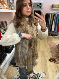 Veste sans manches vraie fourrure T.unique 18/08