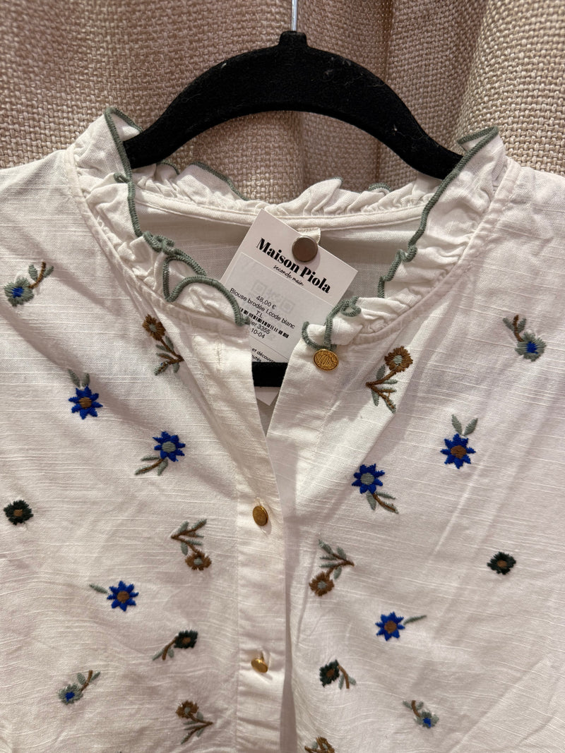 Blouse brodée I.code blanc T.L
