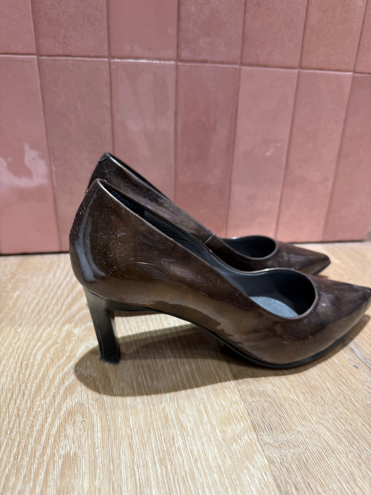 Escarpins à talon marron T.36