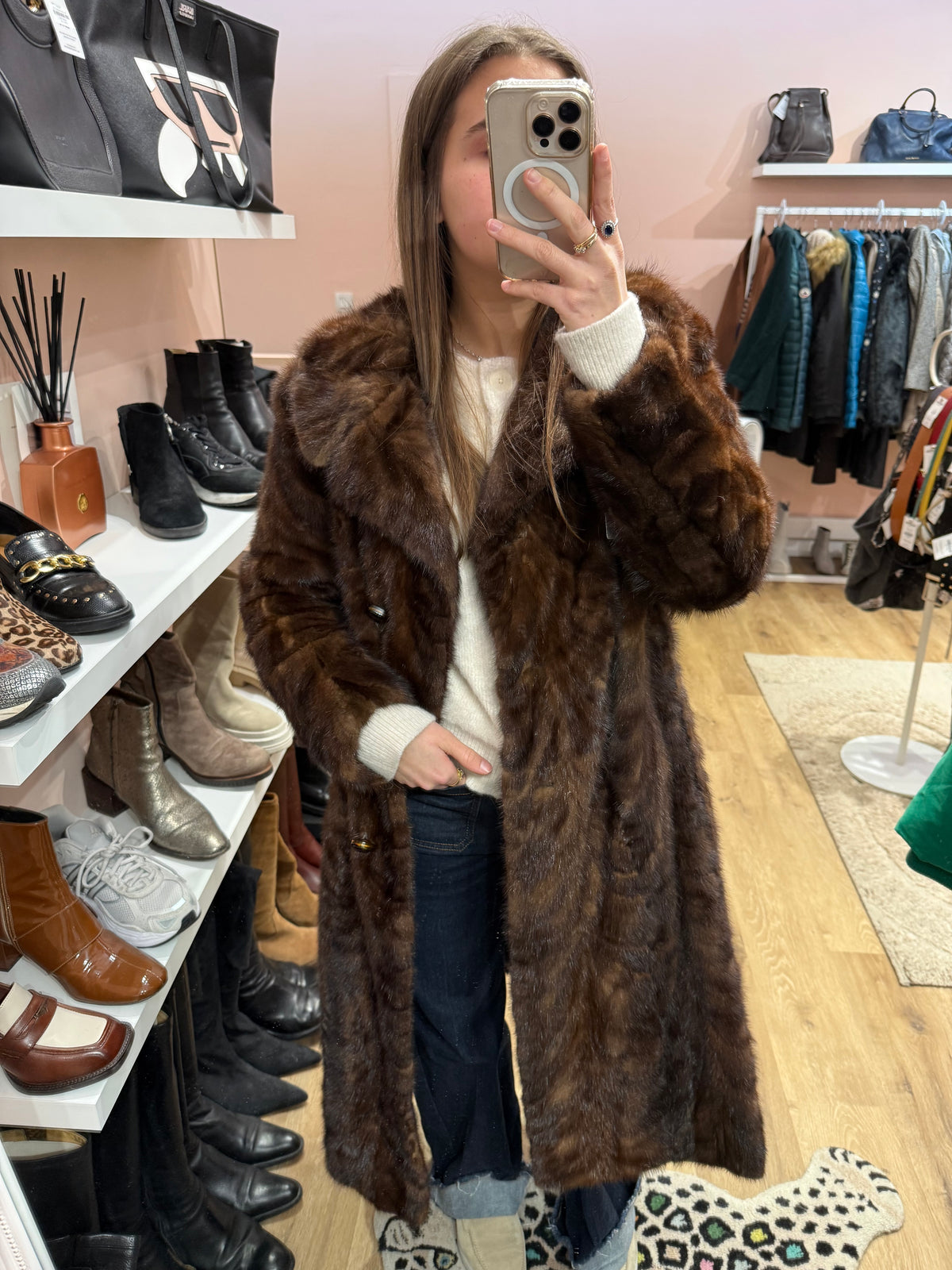 Manteau en vison taille M