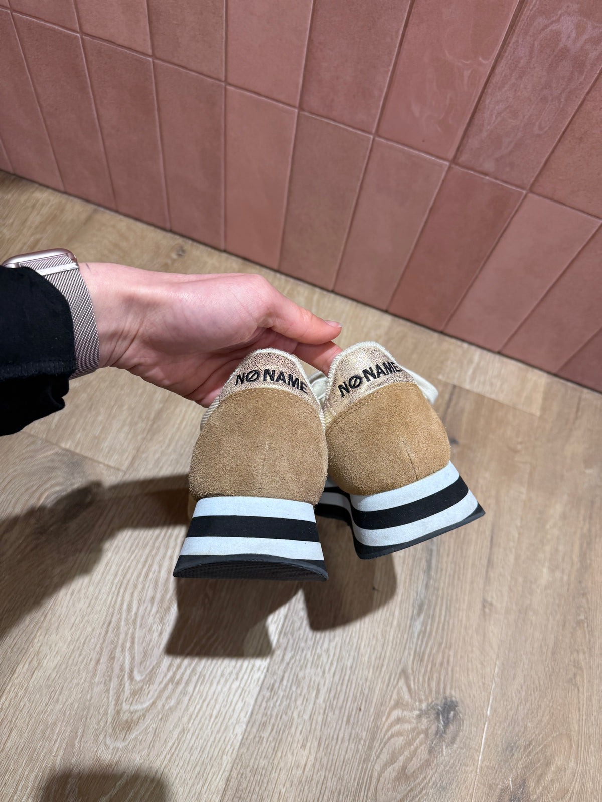 Baskets beige no name T.37