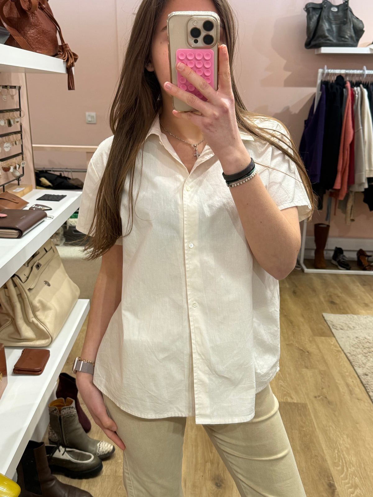 Chemise manches courtes APC blanche T.38