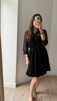 Robe Maje dentelle noire T.36