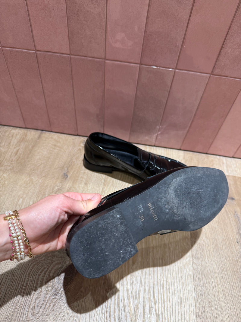 Mocassins noir vernis Minelli T.38