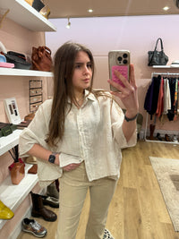 Chemise Margot Beige lin T.M