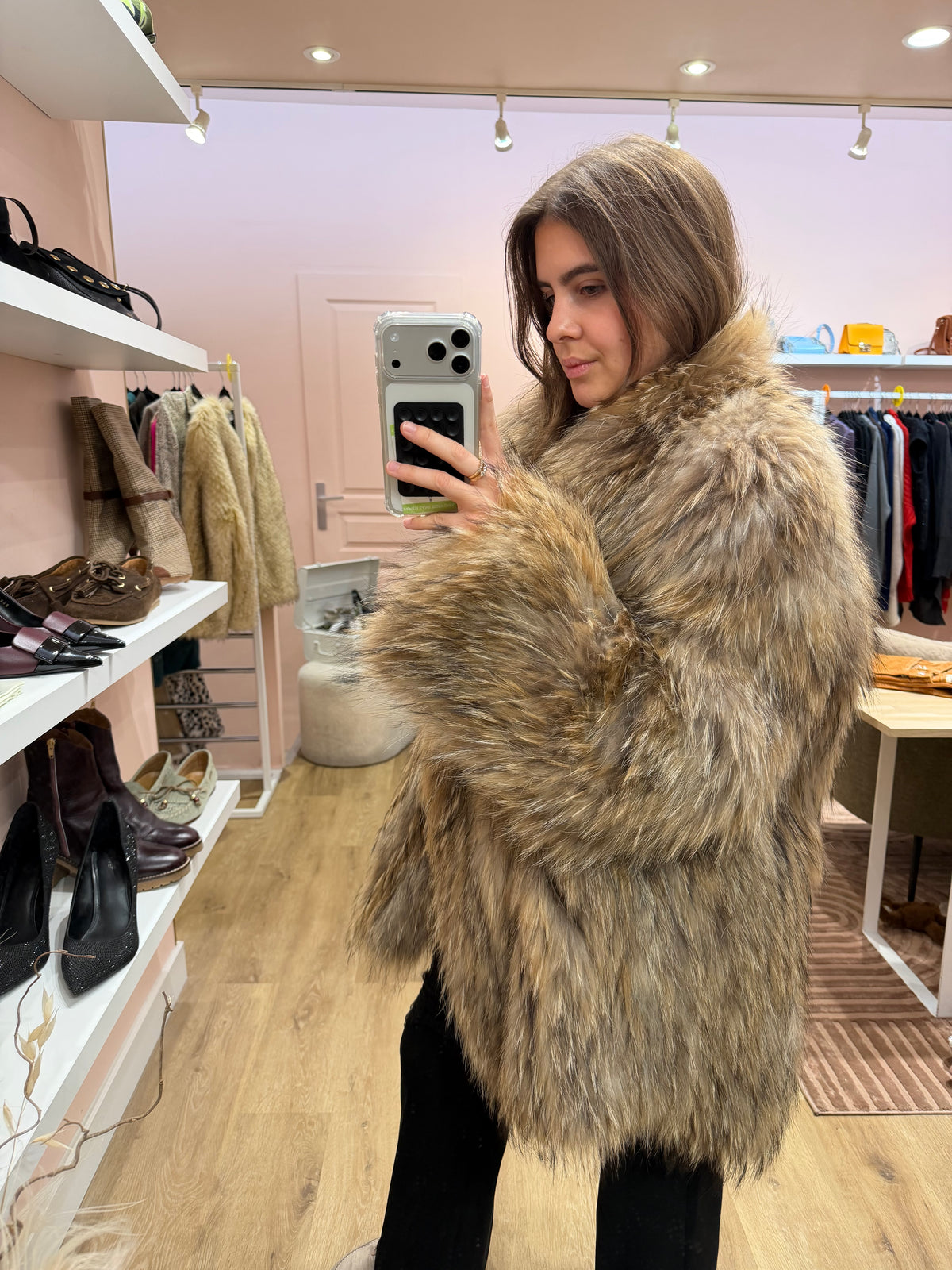 Manteau en vrai fourrure Maje T.U 10/09