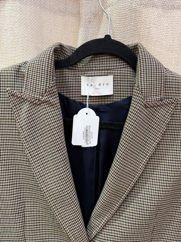 Blazer petits carreaux Marron et gris Sandro T.40 10/09