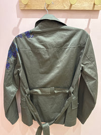 RIU - Veste broderie violette Kaki - T.38