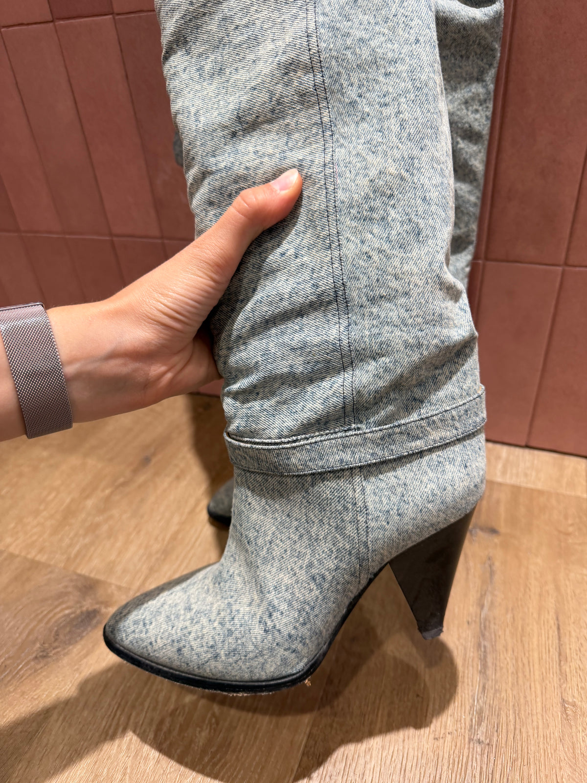 Bottes à talons en jean Isabel Marant T.39 15/09