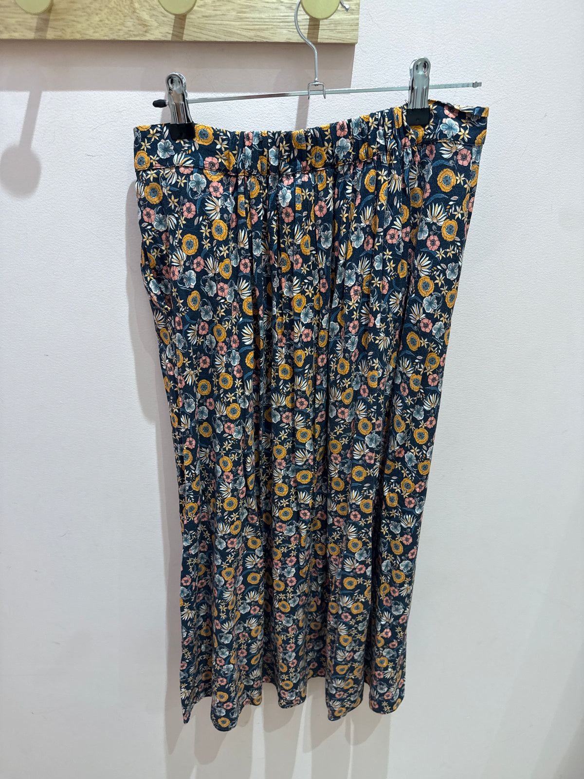 Jupe longue Balzac marron et bleu marine T.S