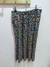 Jupe longue Balzac marron et bleu marine T.S