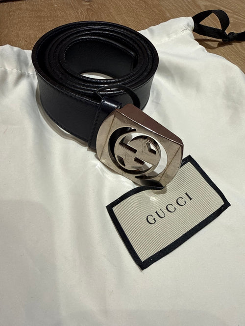 Ceinture Gucci T.90 bleu marine