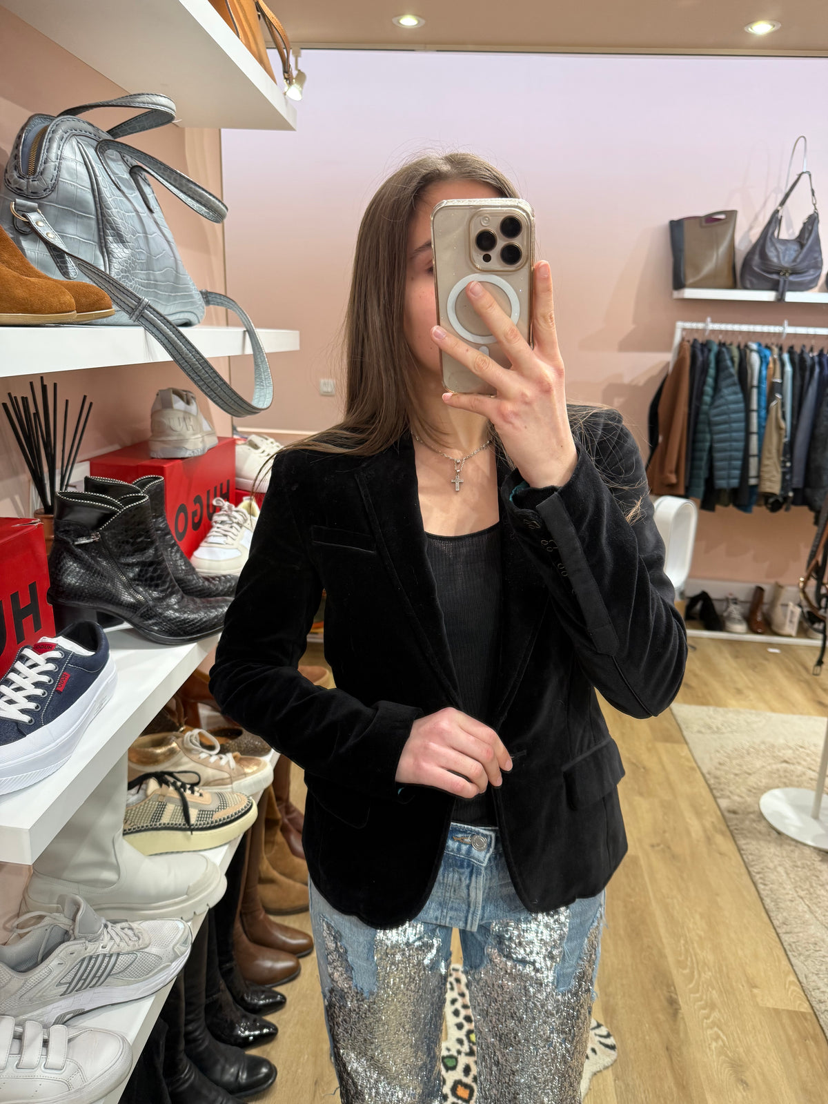 Blazer velours Zadig & Voltaire noir T.36