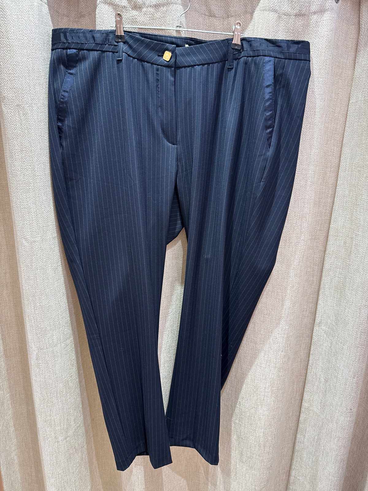 Pantalon bleu à rayures Elora T.52