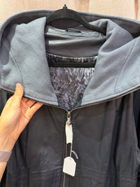Gian Ferré veste à capuche en cuir noir T.XL 28/09
