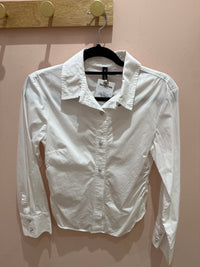 Chemise H&M blanche boutons strass T.U