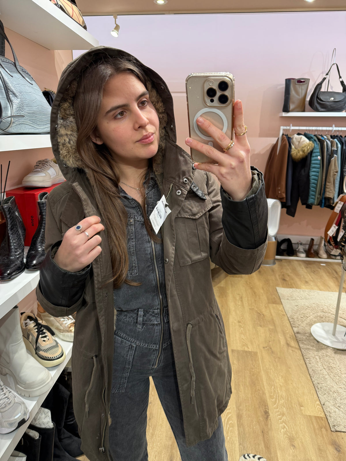 Doudoune IKKS kaki T.38