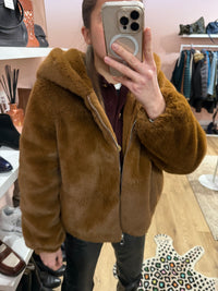 Veste marron Zara T.M fausse fourrure