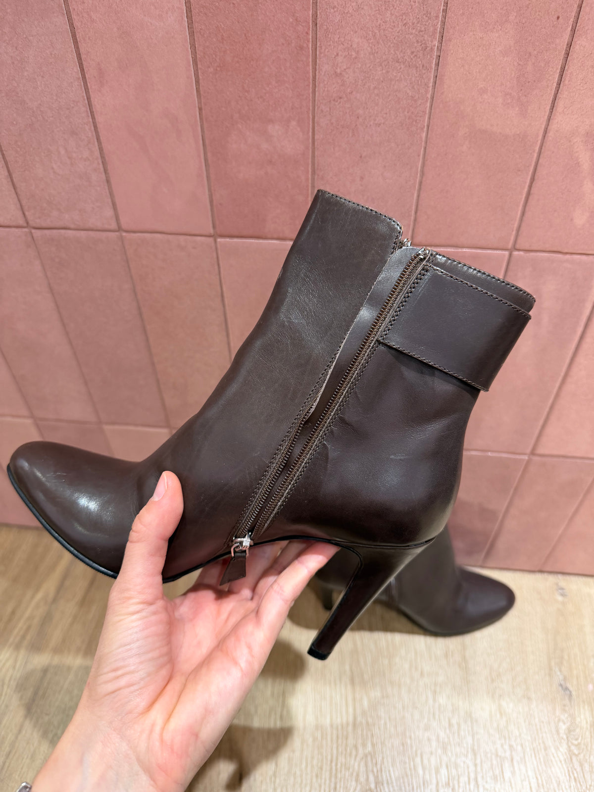 Bottines marron Longchamp T.37 23/10