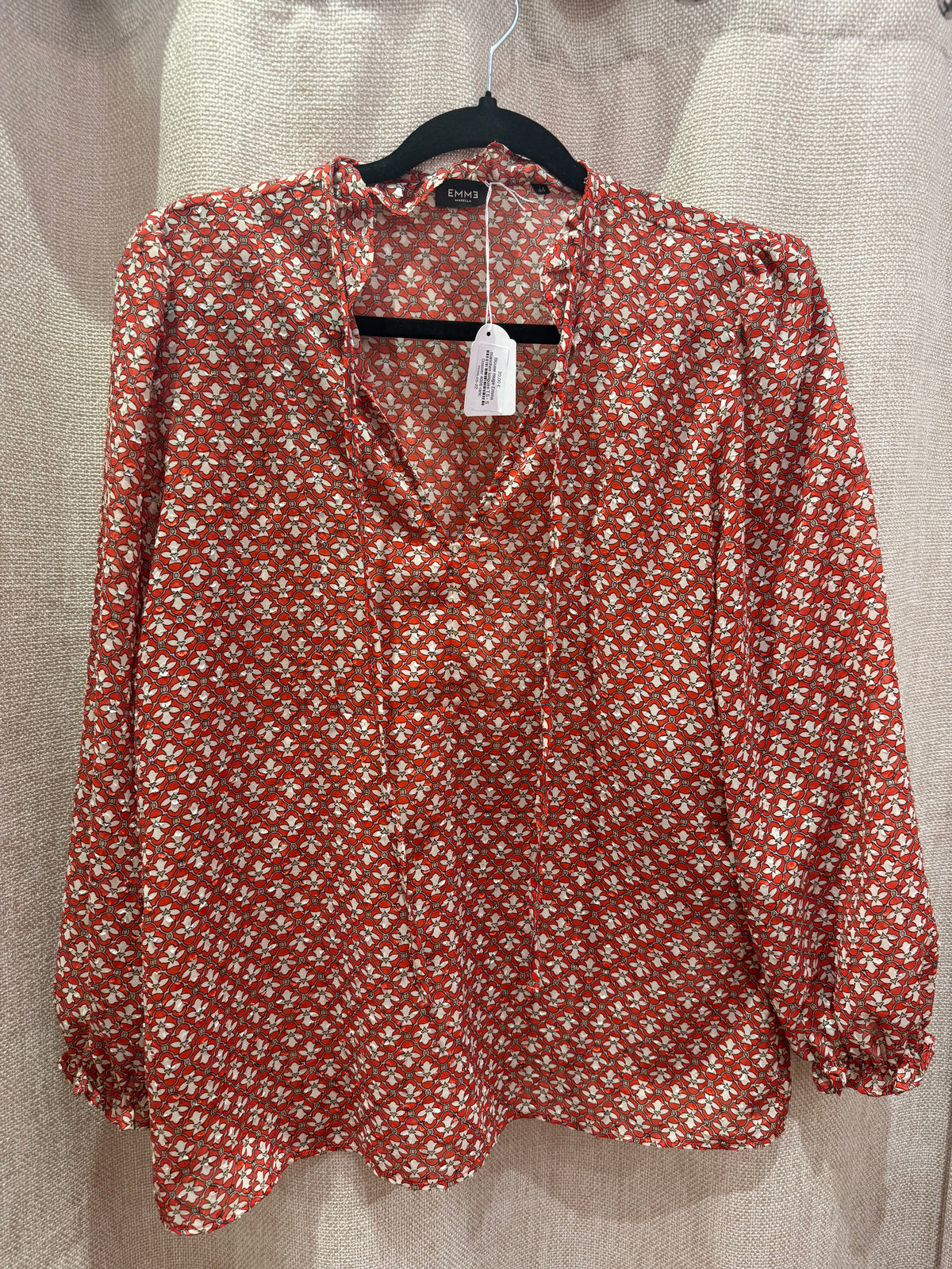 Blouse rouge Emma manches longues T.S 08/06