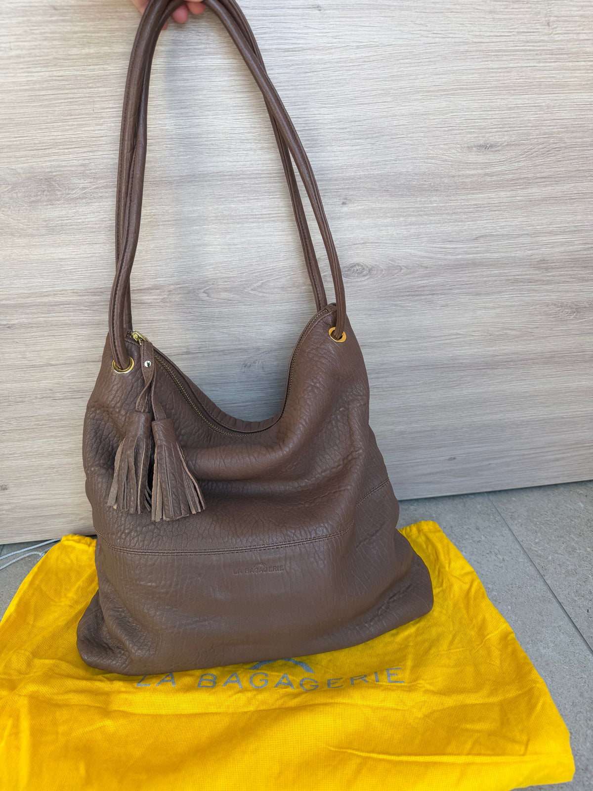 Sac marron en cuir la bagagerie 16/08