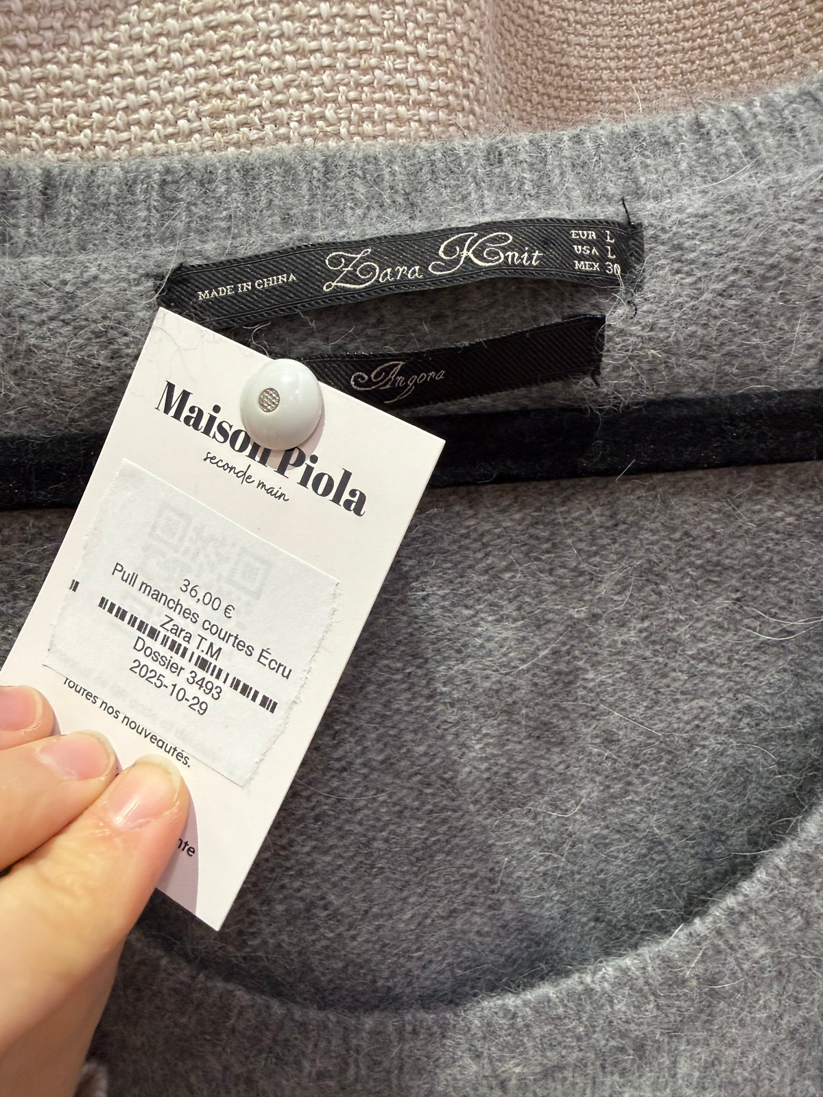 Pull manches courtes griseZara T.M