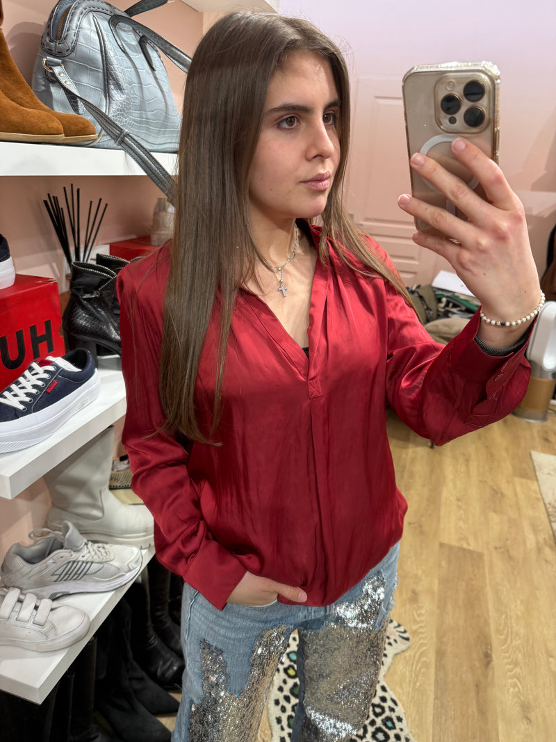 Blouse rouge satin Zadig & Voltaire T.M