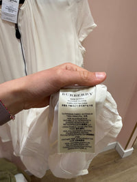 Blouse burberry en soie crème T.XL