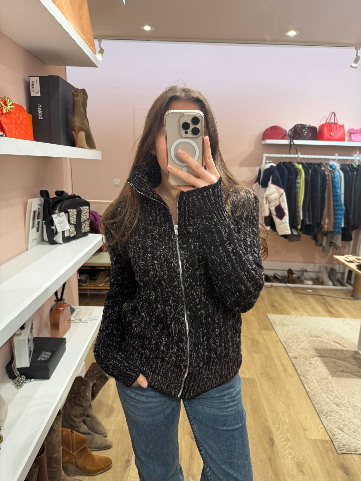 Gilet Isabel Marant noir et violet T40