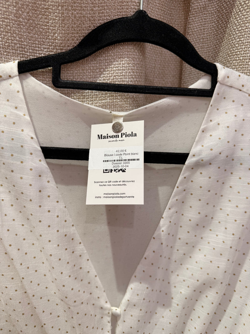 Blouse I.code Point blanc T.L